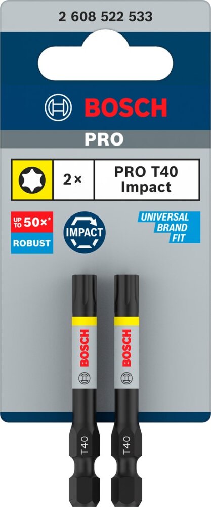 Bosch 2 PRO BITS IMPACT T40 55MM