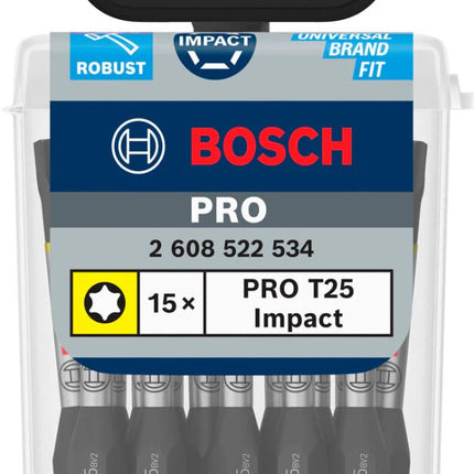Bosch 15 PRO BITS IMPACT T25 55MM