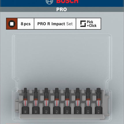 Bosch ASSORT. 8 PRO BITS IMPACT R 55MM