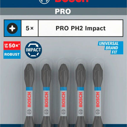 Bosch 5 PRO BITS IMPACT PH2 55MM