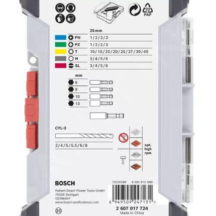 Bosch 35-delige boor- en bitset voor beton en steen - 2607017728