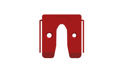 GB UITVULPLAATJE ROOD MET STELPOOTJES 5 KS 50X50