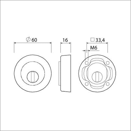 AMI VHB Rond Rozet Kernbeveiliging Oplegslot - 820000