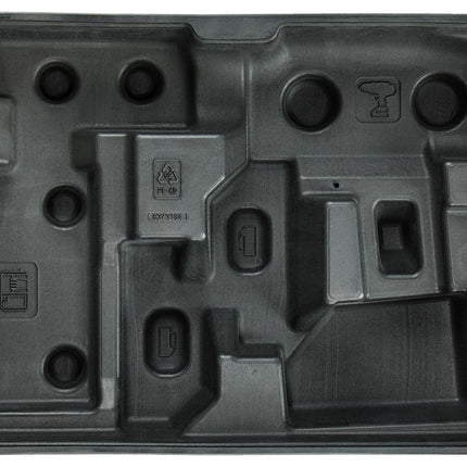 Makita KOFFERINZET/INLAY ALUMINIUM KOFFER ZWART BOVEN