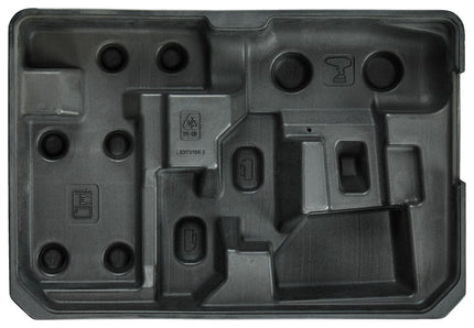 Makita KOFFERINZET/INLAY ALUMINIUM KOFFER ZWART BOVEN