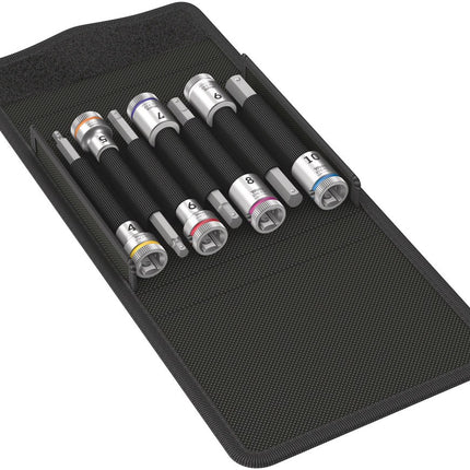8740 B HF 1 Zyklop Bitdoppen set binnenzeskant, met vasthoudfunctie, 3/8"-aandrijving, 7-delig