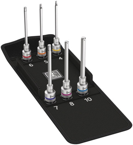 8740 C HF 2 Zyklop binnenzeskant Bit-doppen-set, met vasthoudfunctie, 6-delig