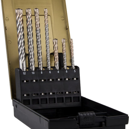 Hamerborenset SDS-plus, QUATTRO-X, in ABS-cassette