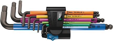 950/9 Hex-Plus Multicolour HF 1 Stiftsleutelset, metrisch, BlackLaser, met vasthoudfunctie, 9-delig
