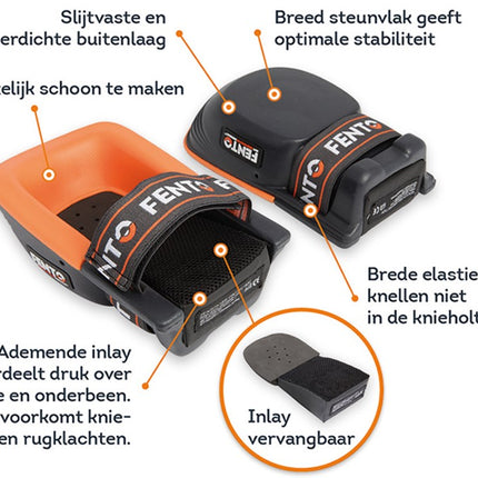 ELASTIEKEN SET + CLIP FENTO 200/200 PRO KNIEBESCHERMER