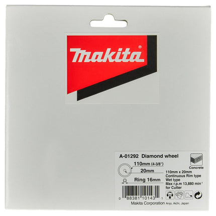 Afbeelding Makita diamantschijf 110x20x1.5mm uni A-01292