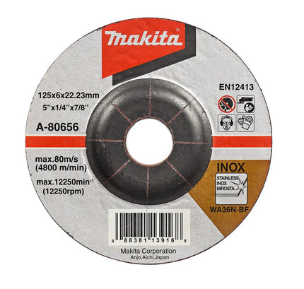 Afbeelding Makita afbraamschijf 125x6mm rvs A-80656