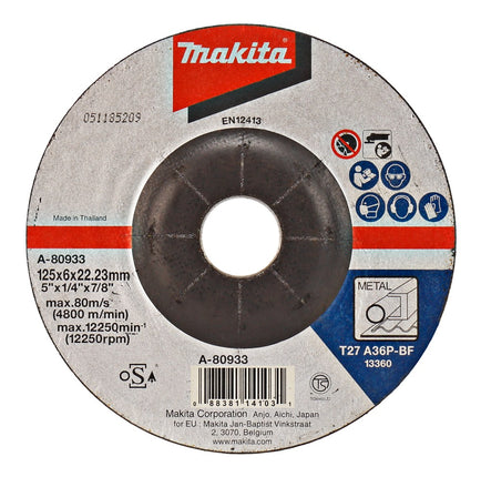 Afbeelding Makita afbraamschijf 125x6,0mm metaal A-80933