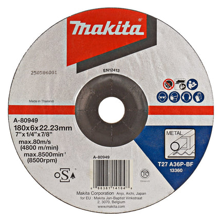 Afbeelding Makita afbraamschijf 180x6,0mm metaal A-80949