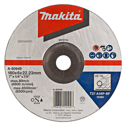Afbeelding Makita afbraamschijf 180x6,0mm metaal A-80949