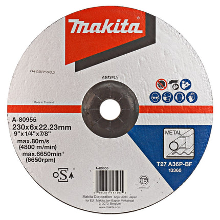Afbeelding Makita afbraamschijf 230x6,0mm metaal A-80955
