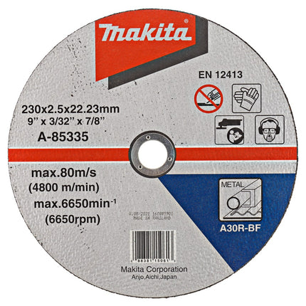 Afbeelding Makita doorslijpsch. 230x2,5mm metaal A-85335