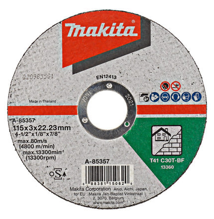 Afbeelding Makita doorslijpsch. 115x3,0mm steen A-85357