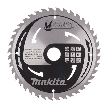 Afbeelding Makita zaagb mforce 210x30x2,3 40t15g B-08109