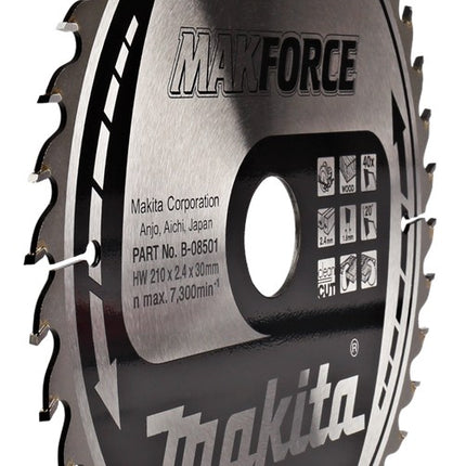 Afbeelding Makita zaagb hout 210x30x2,4 40t 20g B-08501