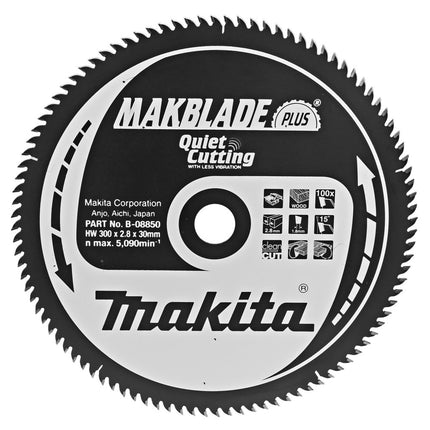 Afbeelding Makita zaagb hout 300x30x2.8 100t 15g B-08850