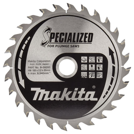 Afbeelding Makita zaagb hout 160x20x28t 23g B-09260