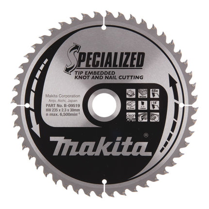 Afbeelding Makita zaagb tipe 235x30x2,3 48t 18g B-09519