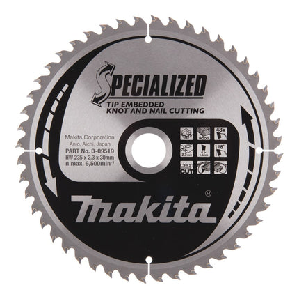 Afbeelding Makita zaagb tipe 235x30x2,3 48t 18g B-09519