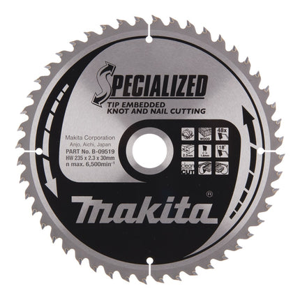 Afbeelding Makita zaagb tipe 235x30x2,3 48t 18g B-09519