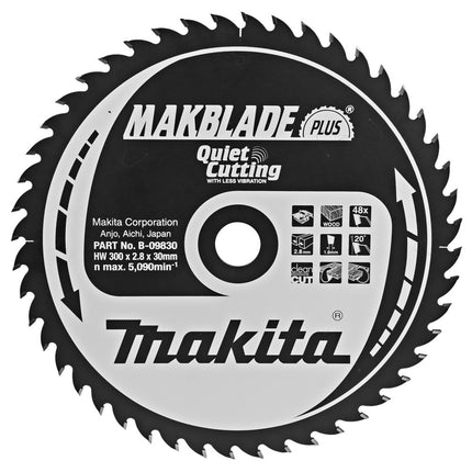 Afbeelding Makita zaagb q c 300x30x2,8 48t 20g B-09830