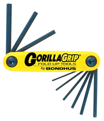 Bondhus GorillaGrip Inbussleutelset 9-Delig Engelse Maten 5/64-1/4