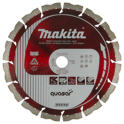 Afbeelding Makita diamantschijf 230x22,2mm rood B-12712