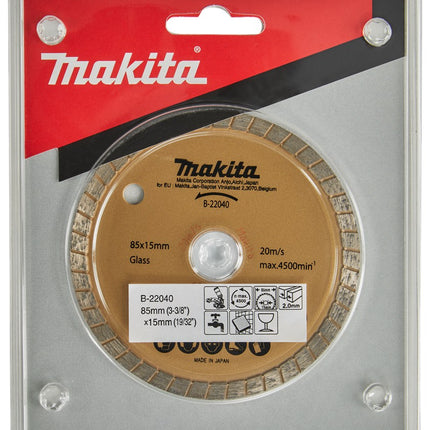 Afbeelding Makita diamantsch. 85x15x2,0 auto B-22040