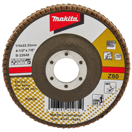 Afbeelding Makita schuursch.115x22mm k80 uni-za B-22648