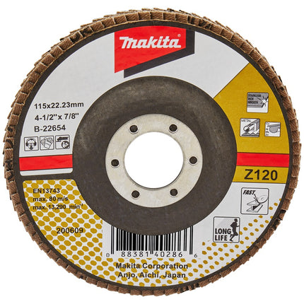 Afbeelding Makita schuursch.115x22mm k120 uni-za B-22654