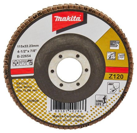Afbeelding Makita schuursch.115x22mm k120 uni-za B-22654