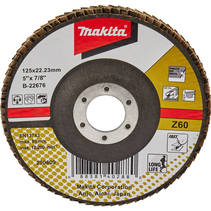 Afbeelding Makita schuursch.125x22mm k60 uni-za B-22676