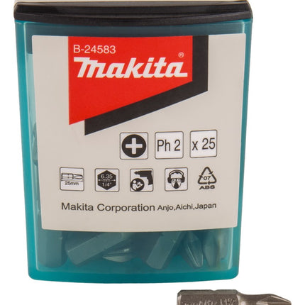 Afbeelding Makita schroefbit ph2x25mm 25 stuks B-24583