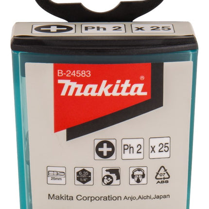 Afbeelding Makita schroefbit ph2x25mm 25 stuks B-24583