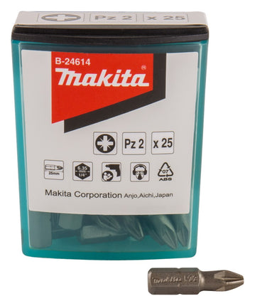 Afbeelding Makita schroefbit pz2x25mm 25 stuks B-24614