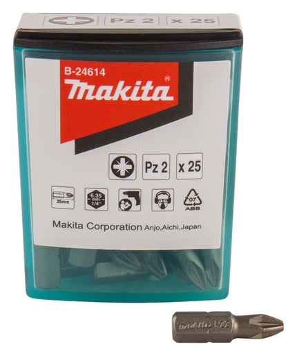 Afbeelding Makita schroefbit pz2x25mm 25 stuks B-24614