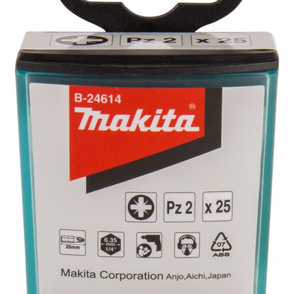 Afbeelding Makita schroefbit pz2x25mm 25 stuks B-24614