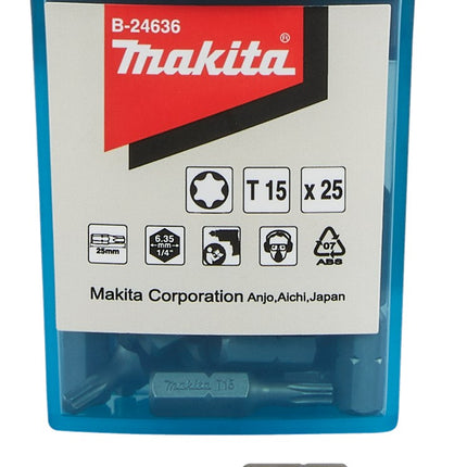 Afbeelding Makita schroefbit t15x25 25stk B-24636