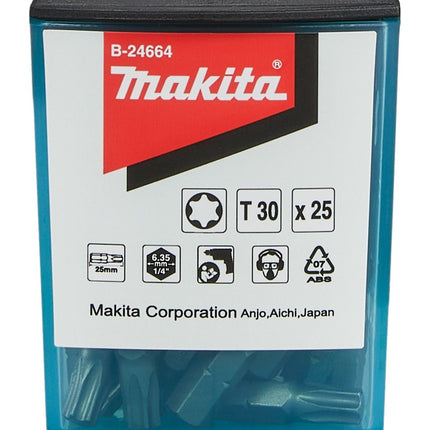 Afbeelding Makita schroefbit t30x25 25stk B-24664