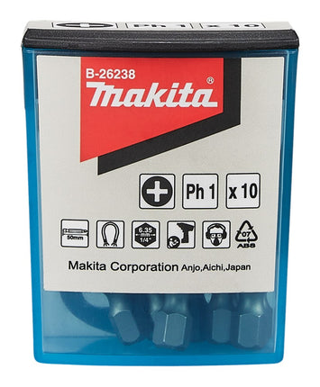 Afbeelding Makita schroefbit ph1x50mm 10stk B-26238