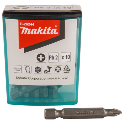 Afbeelding Makita schroefbit ph2x50mm 10 stuks B-26244