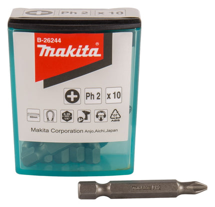 Afbeelding Makita schroefbit ph2x50mm 10 stuks B-26244