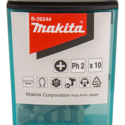 Afbeelding Makita schroefbit ph2x50mm 10 stuks B-26244