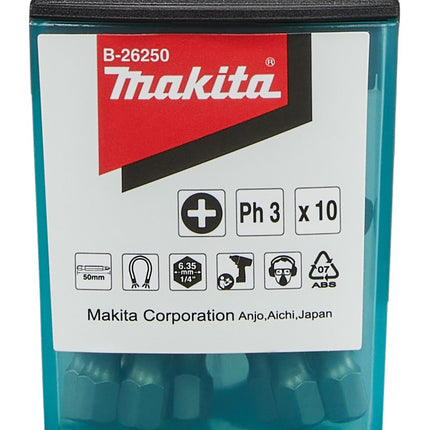 MAKITA SCHROEFBIT PH3X25 10STK