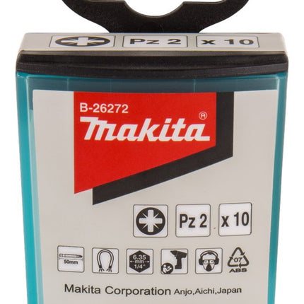Afbeelding Makita schroefbit pz2x50mm 10 stuks B-26272